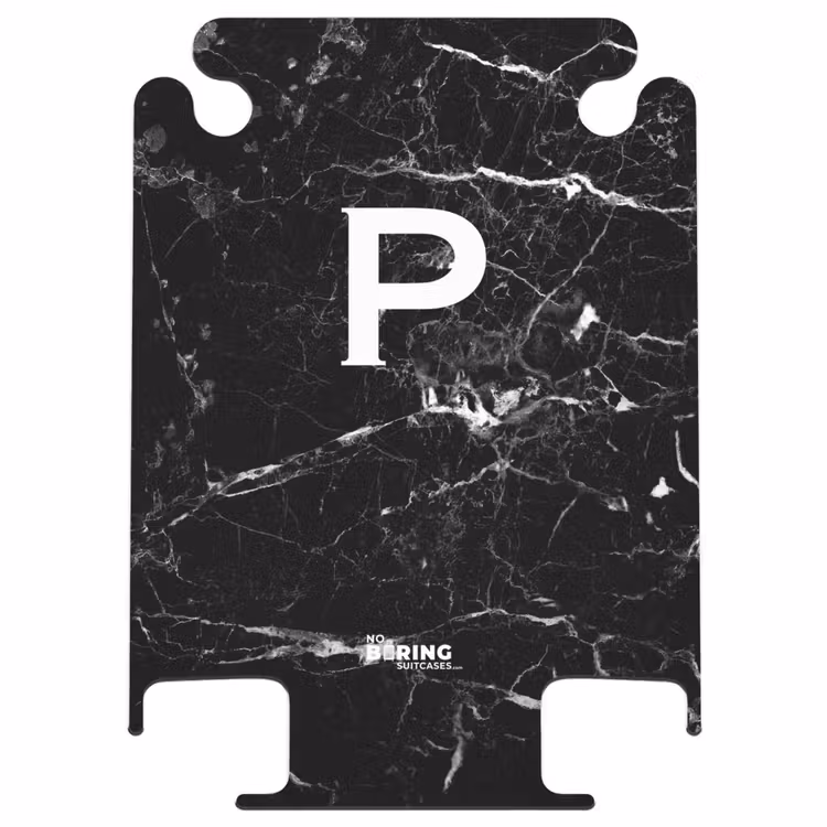 CaseSwap™ - Marmordruck - Buchstabe P - Schwarz — 1