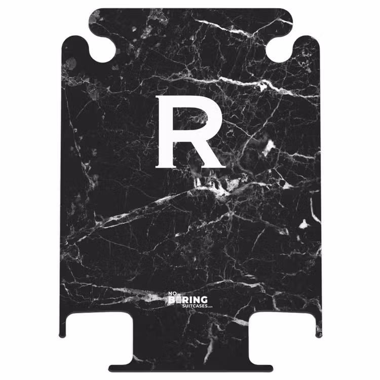 CaseSwap™ - Marmordruck - Buchstabe R - Schwarz — 1