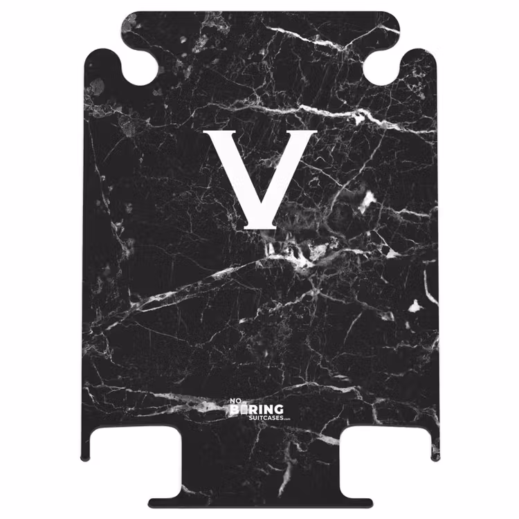 CaseSwap™ - Marmordruck - Schwarz - Buchstabe V — 1