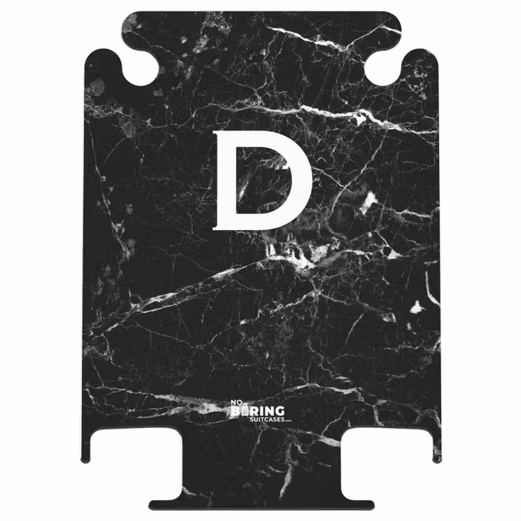 CaseSwap™ - Marmoroptik - Schwarz - Buchstabe D - Marmor — 1