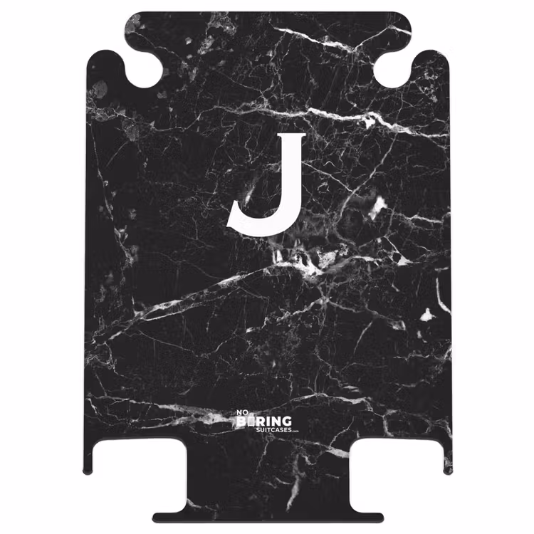 CaseSwap™ - Schwarz - Marmoroptik - Buchstabe J - Marmor — 1