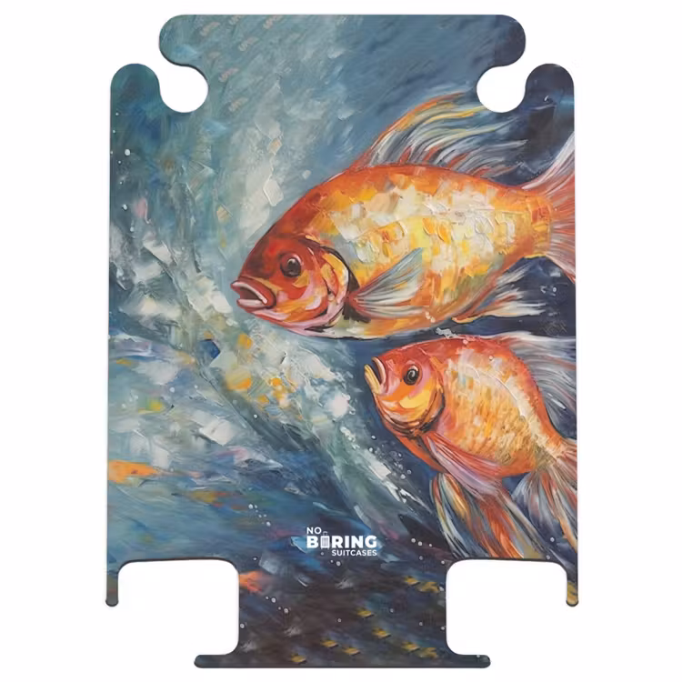 CaseSwap™ - Ölgemälde Kunstwerk von 2 Goldfischen im Wasser — 1