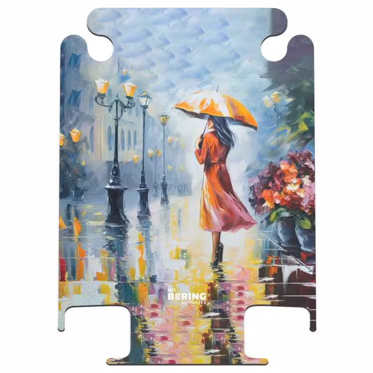 CaseSwap - Ölgemälde - Regenschirm - Frau - Straße - Kunst — 1