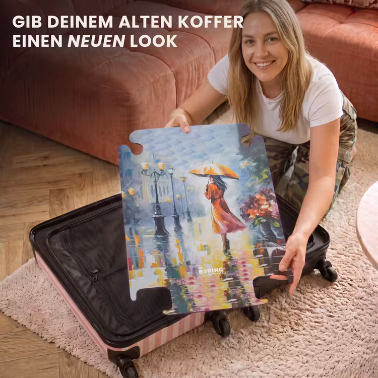 CaseSwap - Ölgemälde - Regenschirm - Frau - Straße - Kunst — 3