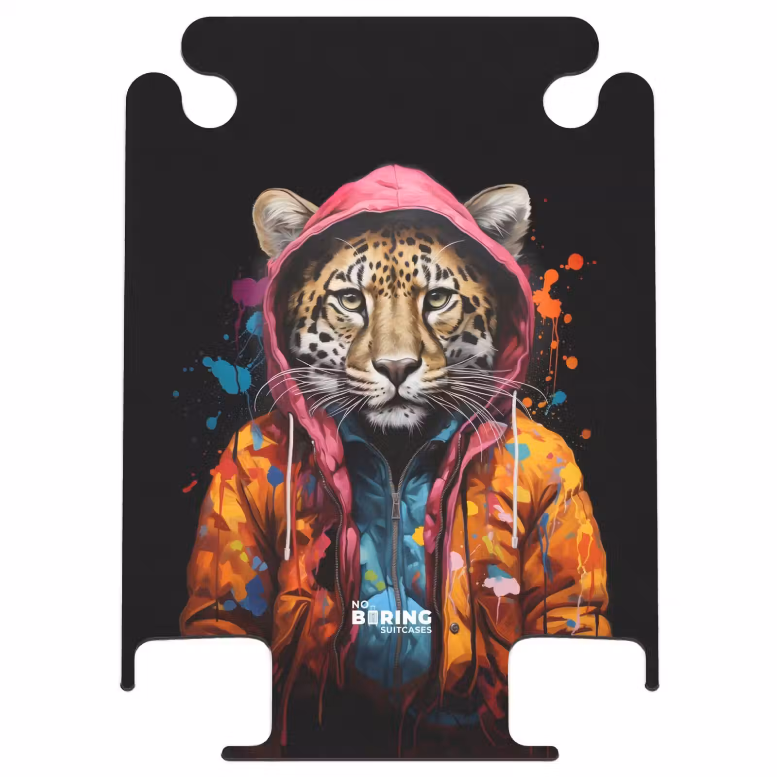 CaseSwap™ - Leopard mit buntem Fell und Farbspritzern — 1