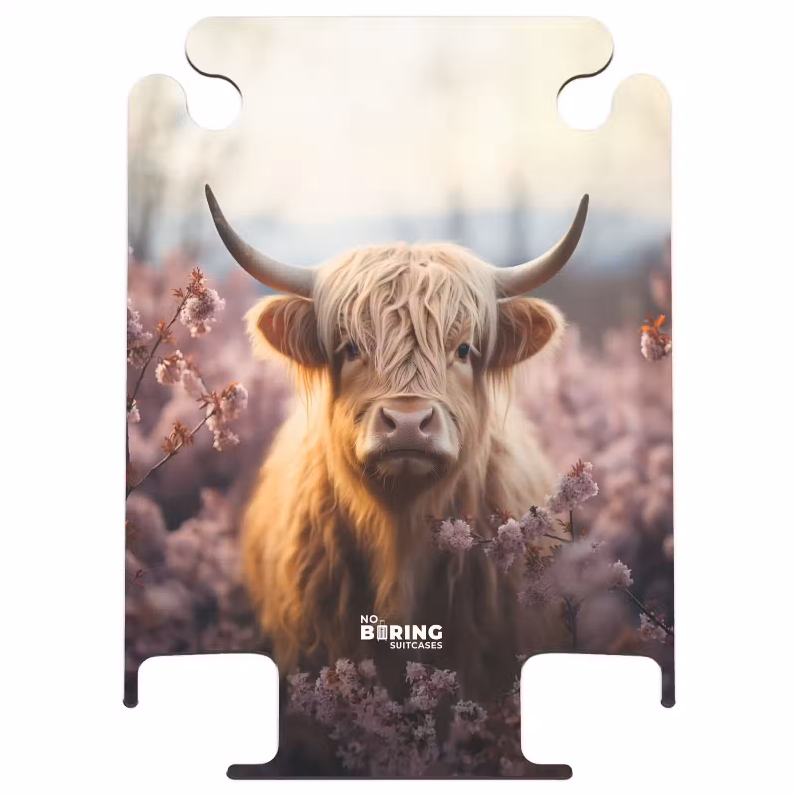 CaseSwap™ - Schottischer Highlander mit rosa Blumen — 1