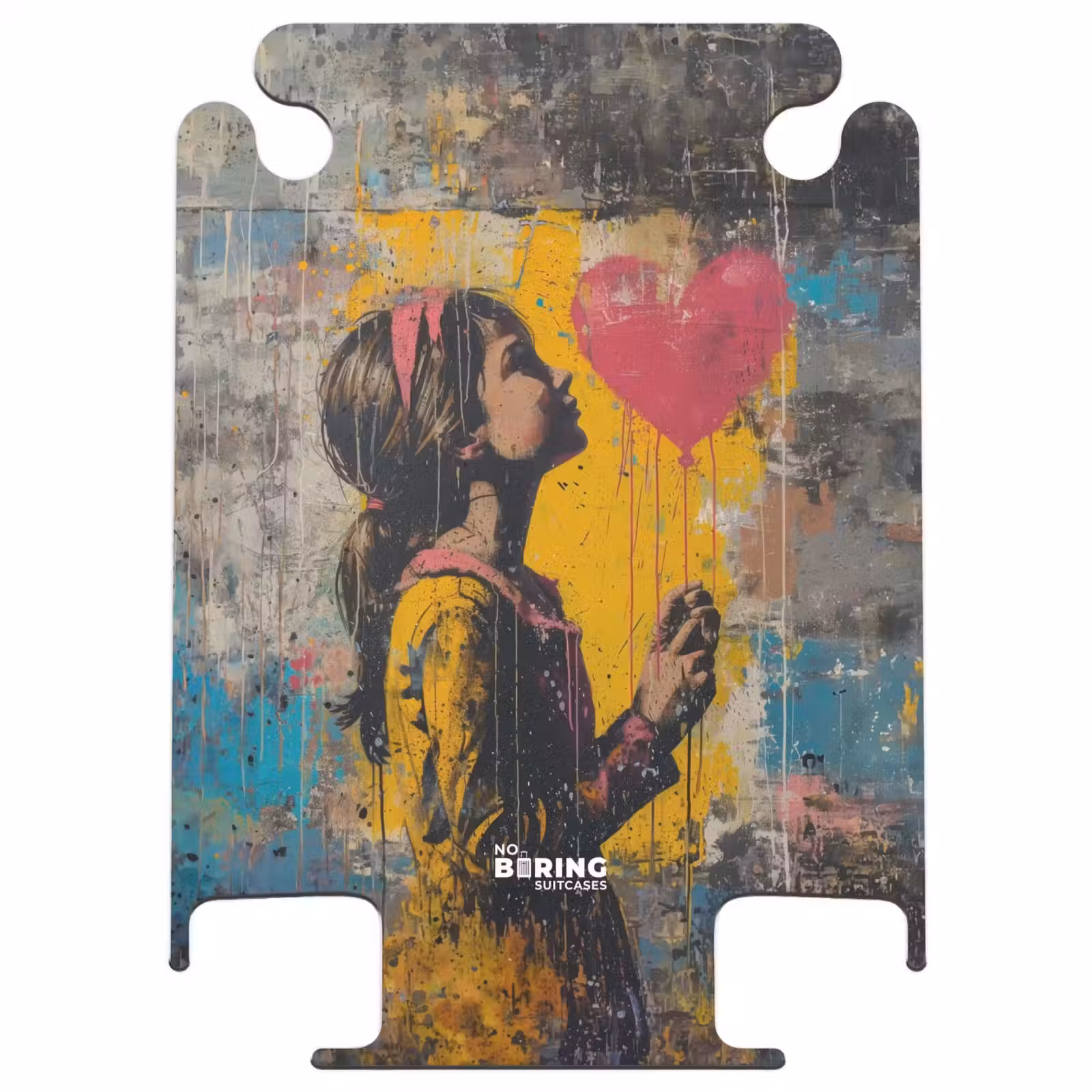 CaseSwap™ - Mädchen mit herzförmigem Luftballon im Graffiti-Stil — 1