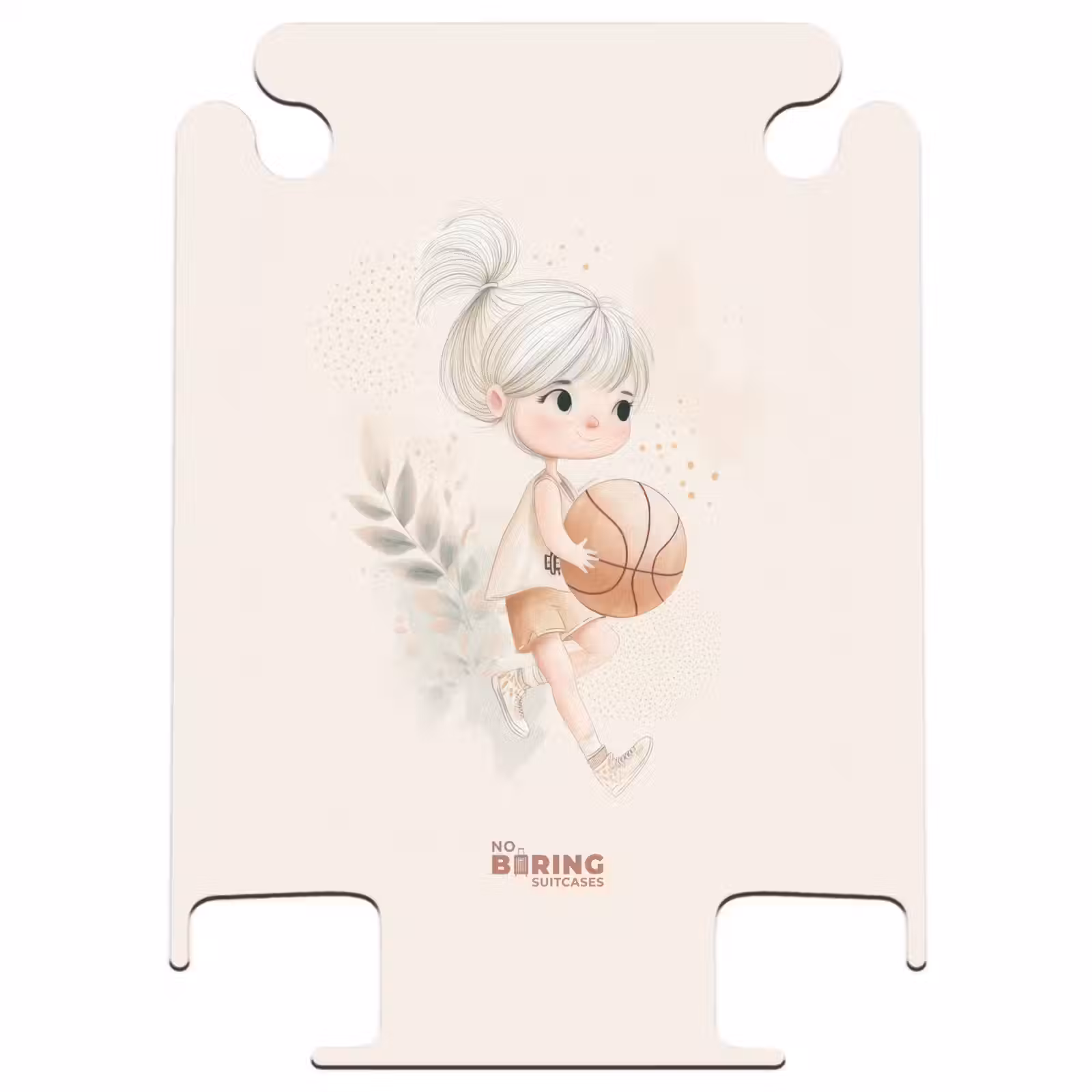 CaseSwap™ - Mädchen mit einem Basketball in neutralen Farben. — 1