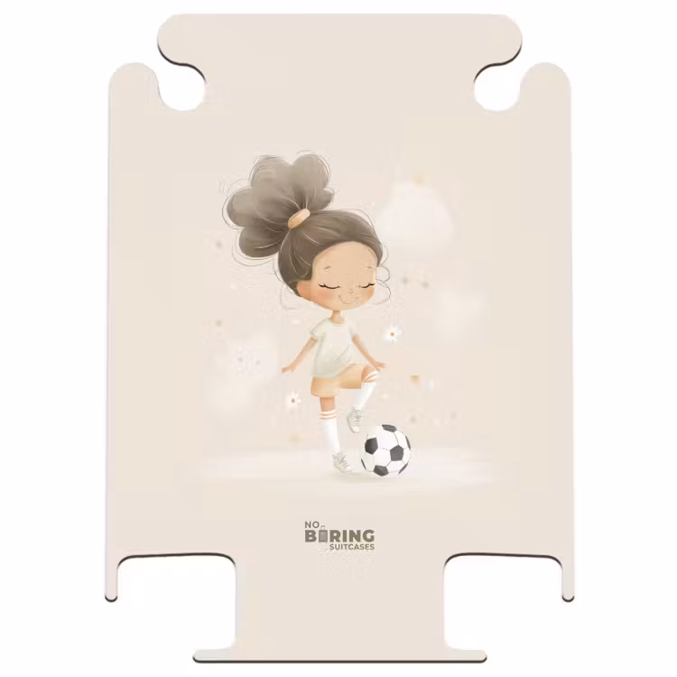 CaseSwap™ - Mädchen mit einem Fußball in beigen Farben — 1