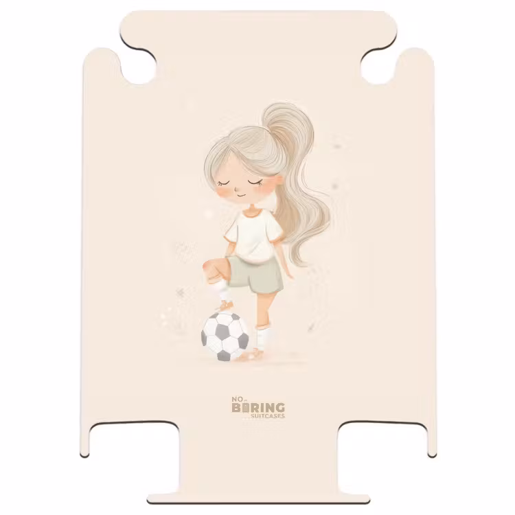 CaseSwap™ - Mädchen mit einem Fußball in beigen Farben — 1
