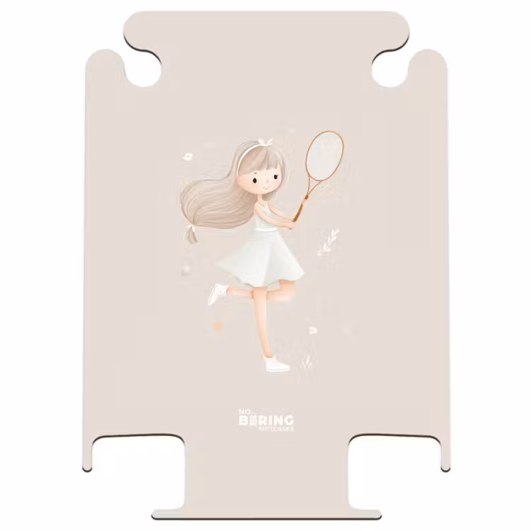 CaseSwap™ - Mädchen spielt Tennis in beigen Farben — 1