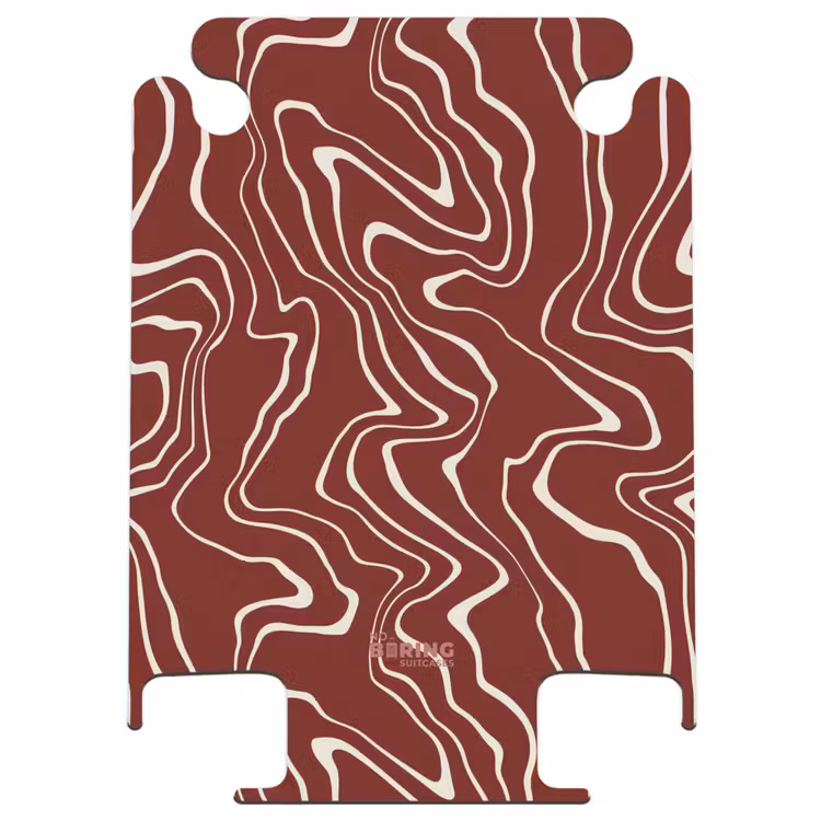 CaseSwap™ - Roter Hintergrund mit abstrakten beigen Linien — 1
