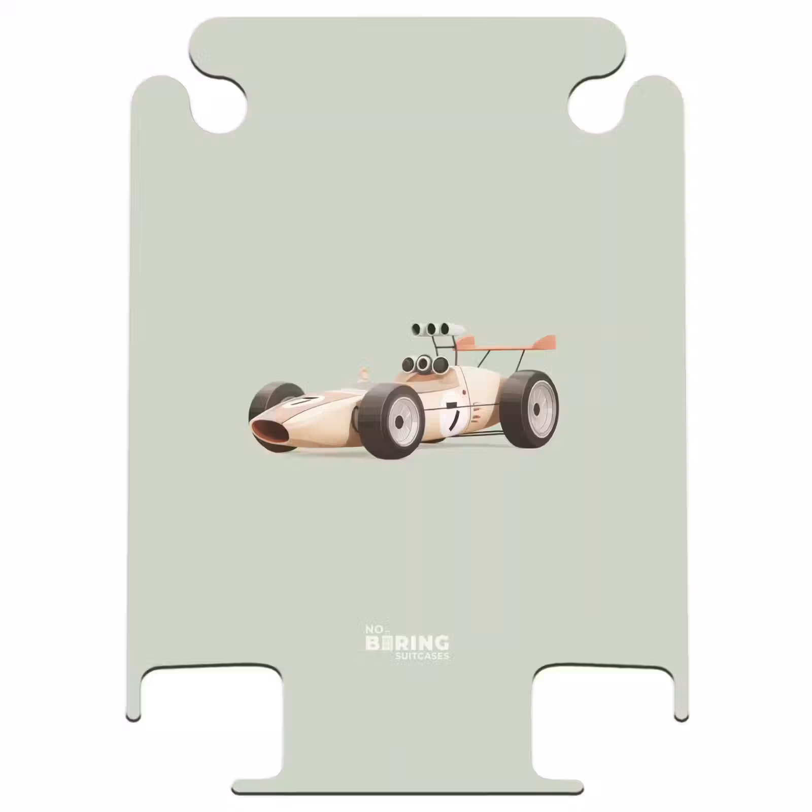 CaseSwap™ - Beige Retro-Rennwagen auf grünem Hintergrund — 1