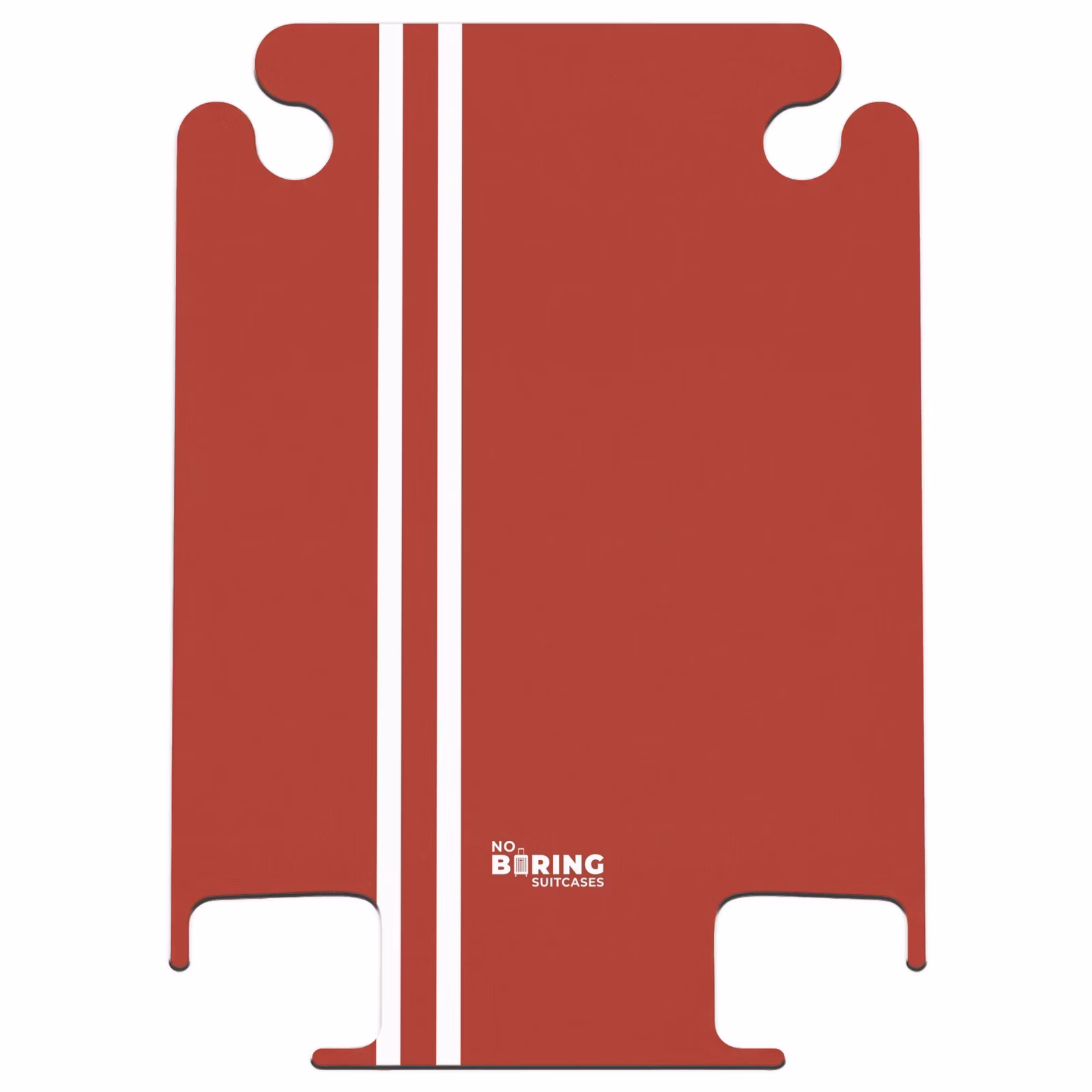 CaseSwap™ - Roter Hintergrund mit doppelten weißen Seitenstreifen auf der linken Seite — 1