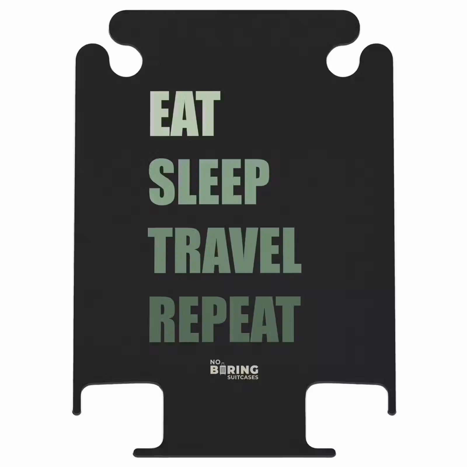 CaseSwap™ - Schwarzer Hintergrund mit grünem Text Eat Sleep Travel Repeat — 1