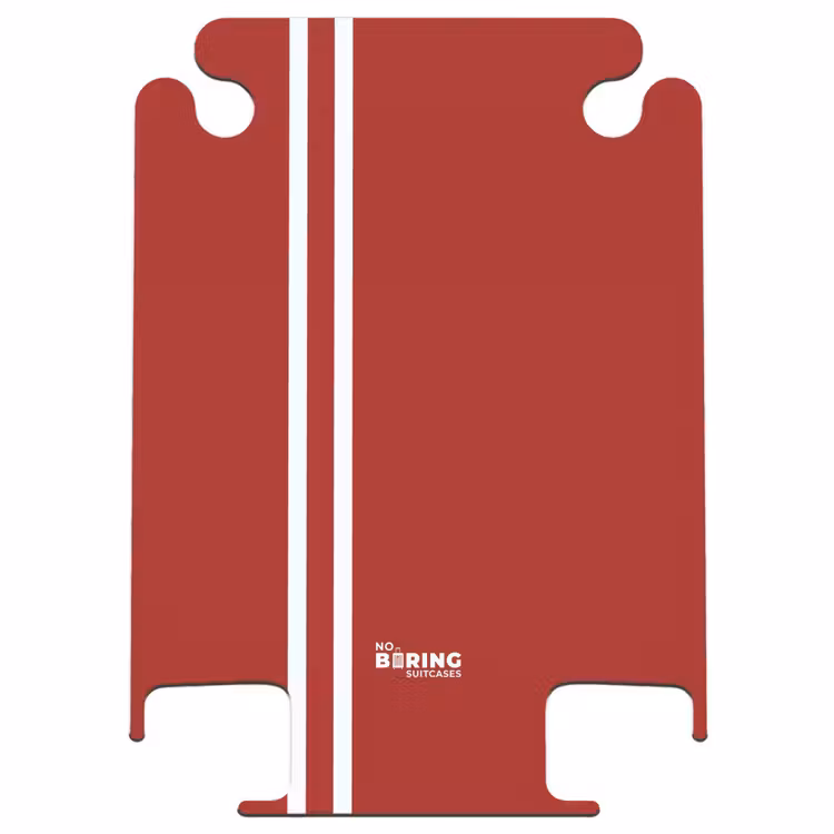 CaseSwap™ - Roter Hintergrund mit doppelten weißen Seitenstreifen auf der linken Seite — 1