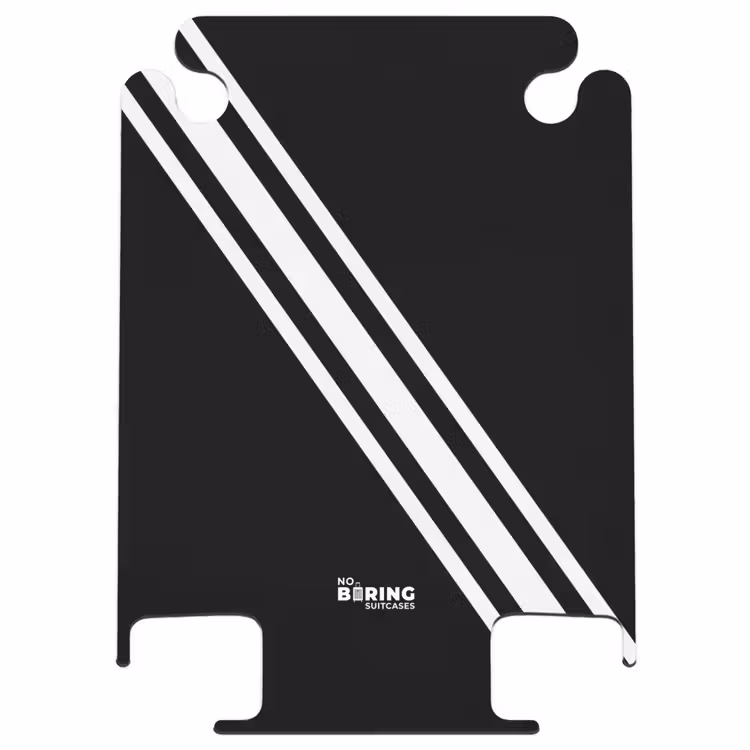 CaseSwap™ - Schwarzer Hintergrund mit diagonalem weißen Doppelstreifen — 1