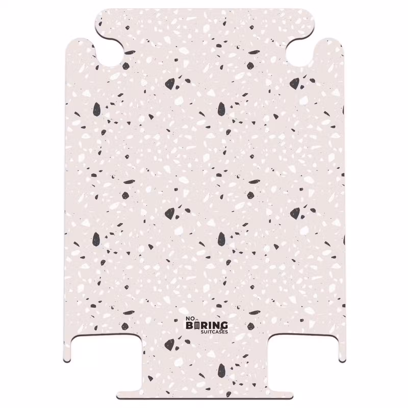 CaseSwap™ - Terrazzo-Muster beige mit schwarz und weiß — 1