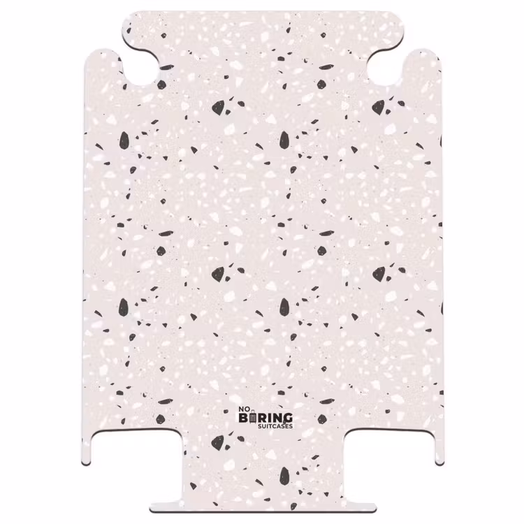 CaseSwap™ - Terrazzo-Muster beige mit schwarz und weiß — 1