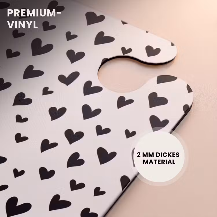 CaseSwap - Valentinstag Herzen Muster schwarz — 6