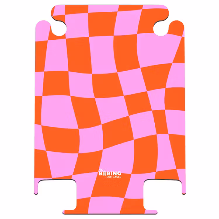 CaseSwap™ - Gewelltes Schachbrettmuster in Rot und Rosa — 1