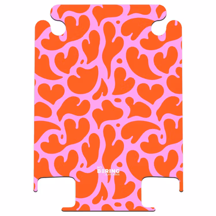 CaseSwap™ - Organisches Herzmotiv in Rot auf rosa Hintergrund — 1