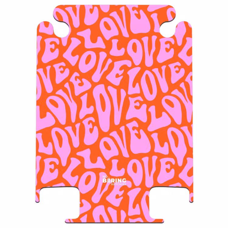 CaseSwap - Sich wiederholendes 'LOVE'-Muster in Rosa auf Rot — 1