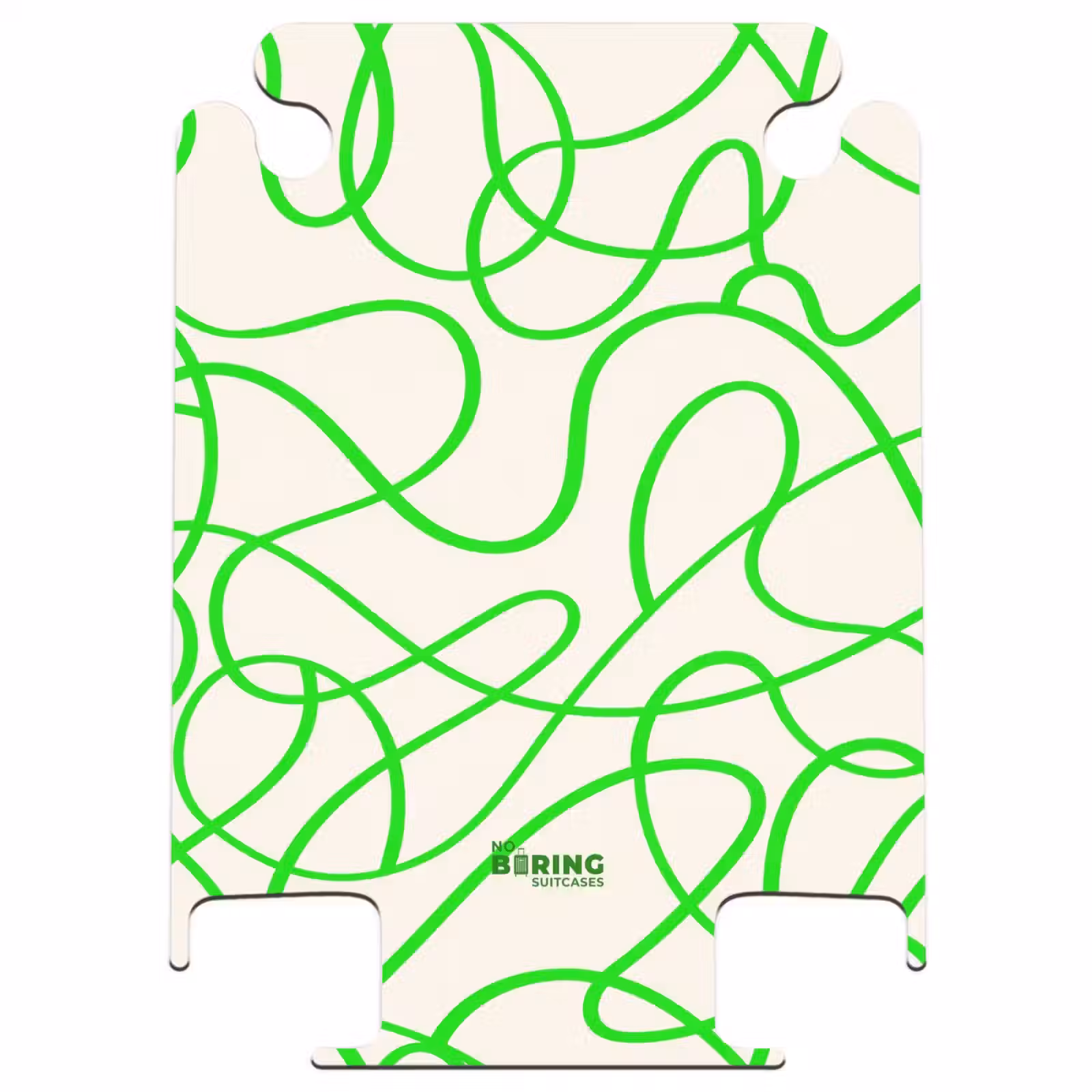 CaseSwap™ - Grüne krause Linien auf Beige — 1