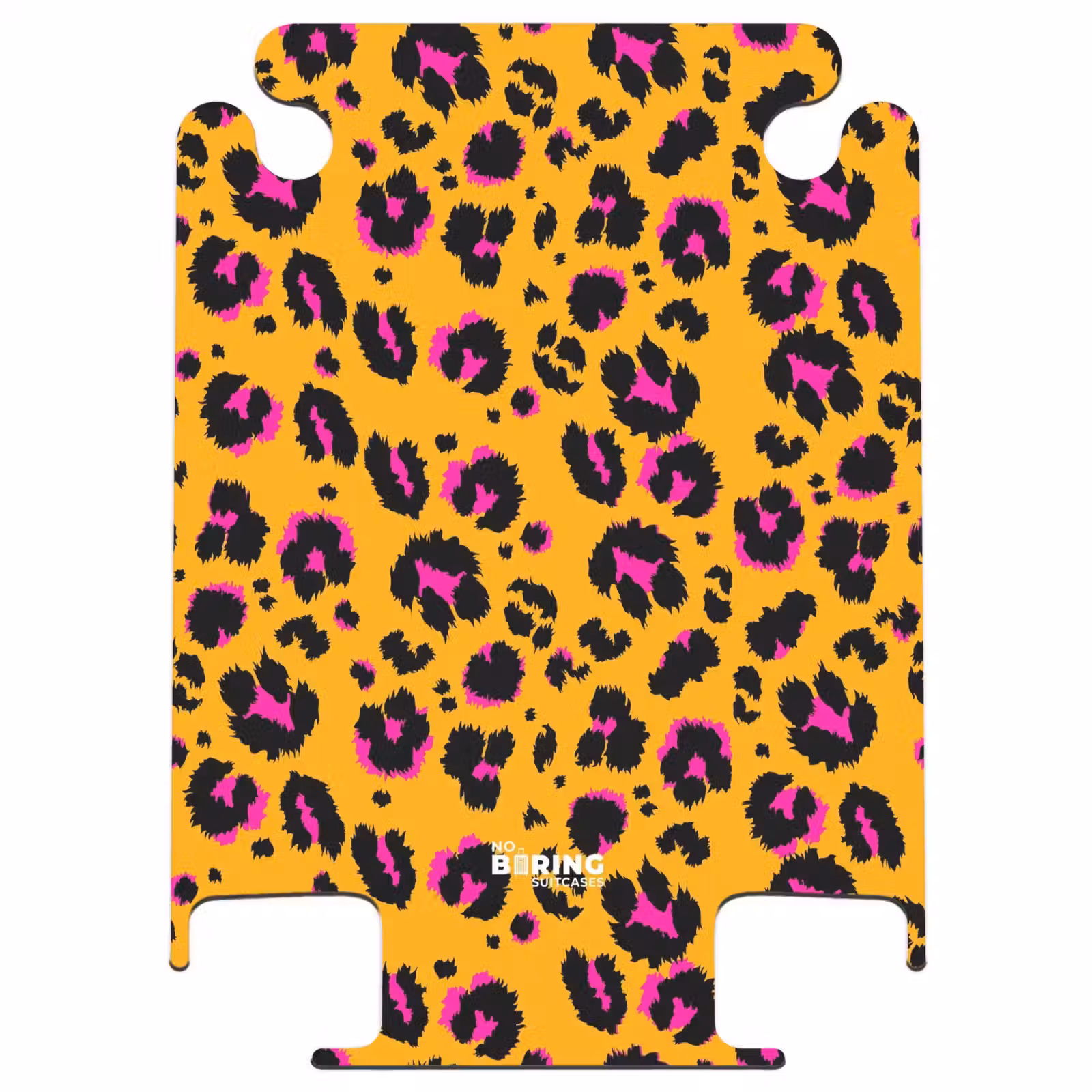 CaseSwap™ - Pantherflecken in Schwarz und Rosa auf orangefarbenem Hintergrund — 1