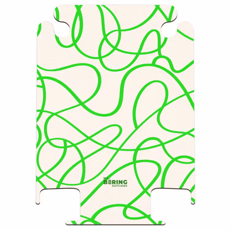 CaseSwap™ - Grüne krause Linien auf Beige — 1