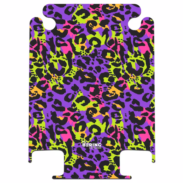 CaseSwap™ - Neon-Panther-Print auf Lila mit bunten Akzenten — 1