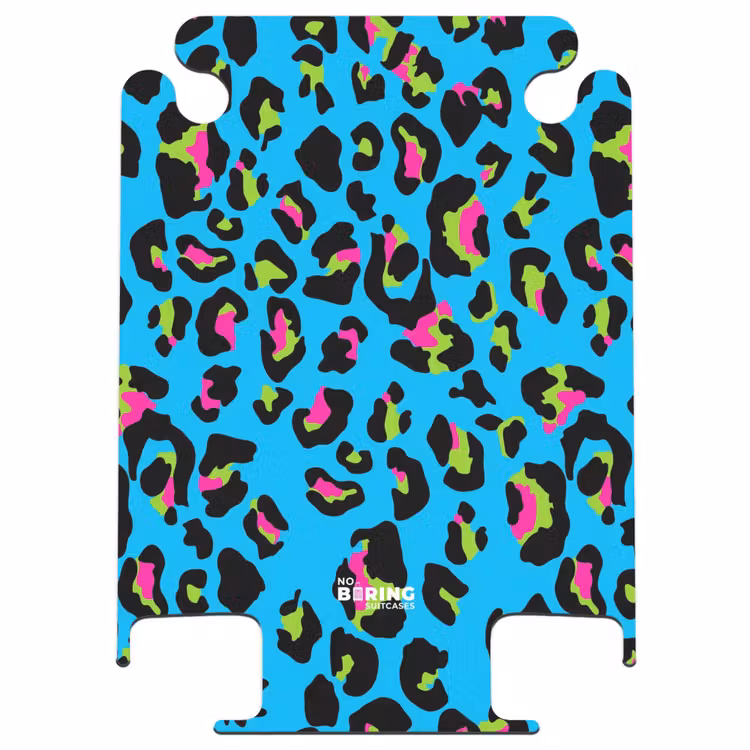 CaseSwap™ - Panther-Muster in Neonfarben auf blauem Hintergrund — 1