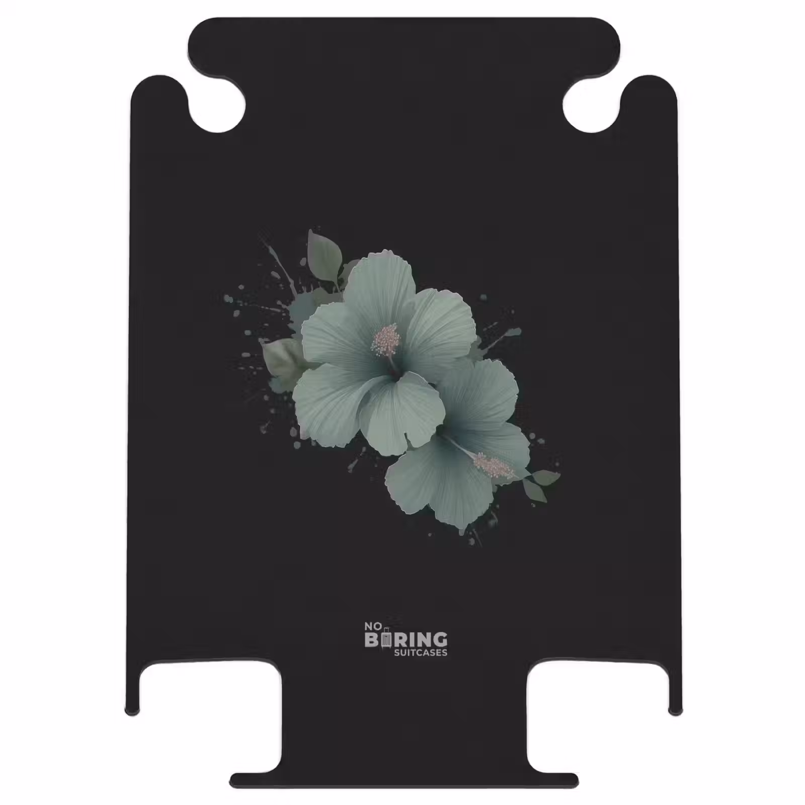 CaseSwap™ - Schwarzer Hintergrund mit grüner Hibiskusblüte — 1