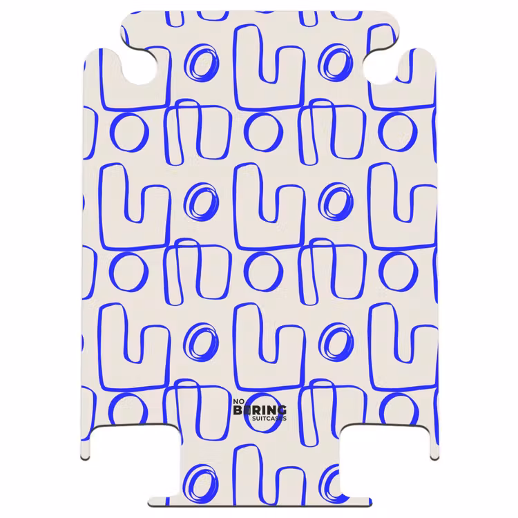 CaseSwap™ - Blaue abstrakte Linien auf beigem Hintergrund — 1