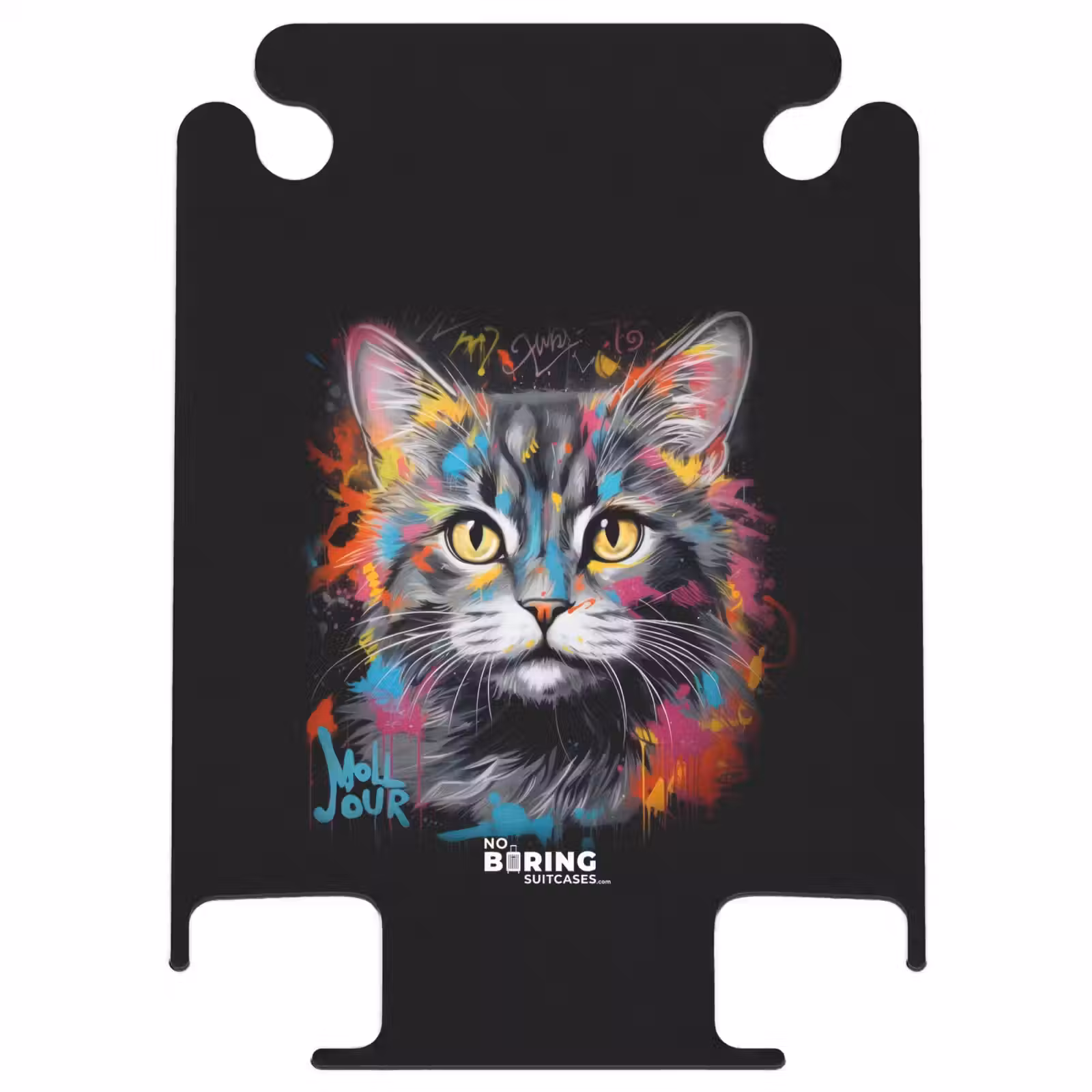 CaseSwap - Katze mit bunten Pinselstrichen — 1