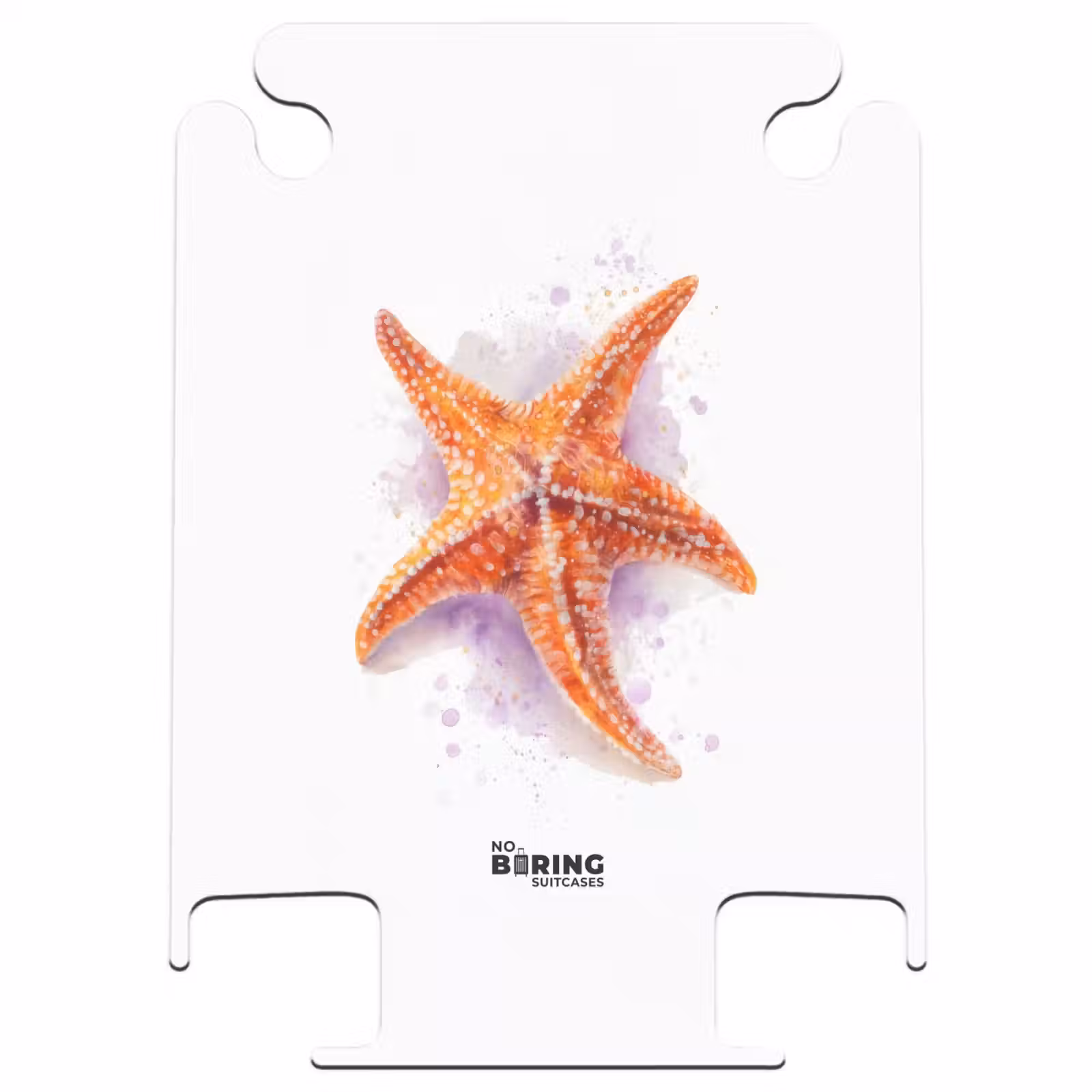 CaseSwap™ - Orangefarbene Seesterne auf weißem Hintergrund — 1