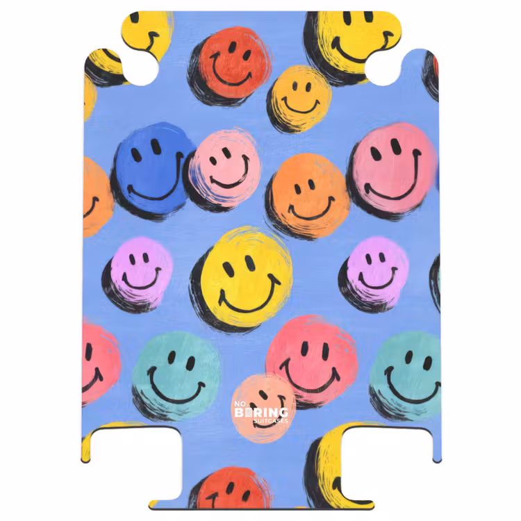 CaseSwap™ - Bunte Smiley-Gesichter auf blauem Hintergrund — 1