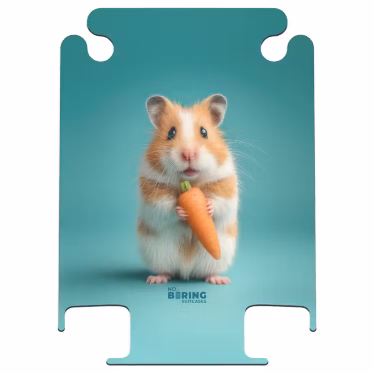 CaseSwap™ - Hamster mit einer Karotte auf blauem Hintergrund — 1