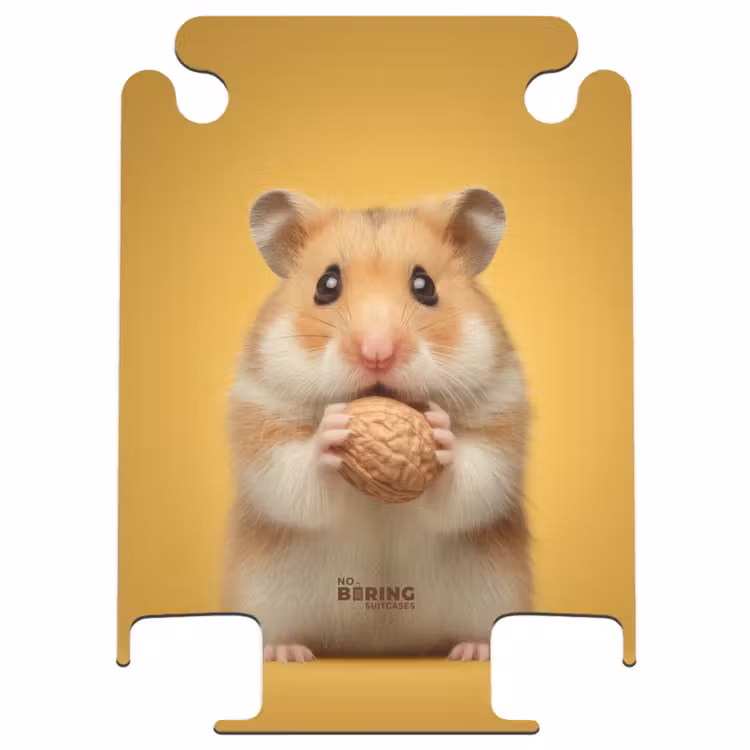 CaseSwap™ - Hamster mit einer Nuss auf gelbem Hintergrund — 1