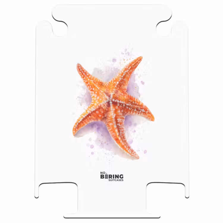 CaseSwap™ - Orangefarbene Seesterne auf weißem Hintergrund — 1