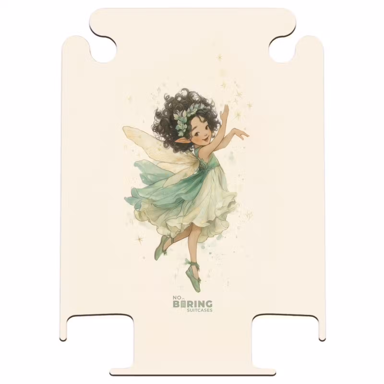 CaseSwap™ - Elfe mit dunklen Locken und einem grünen Kleid — 1