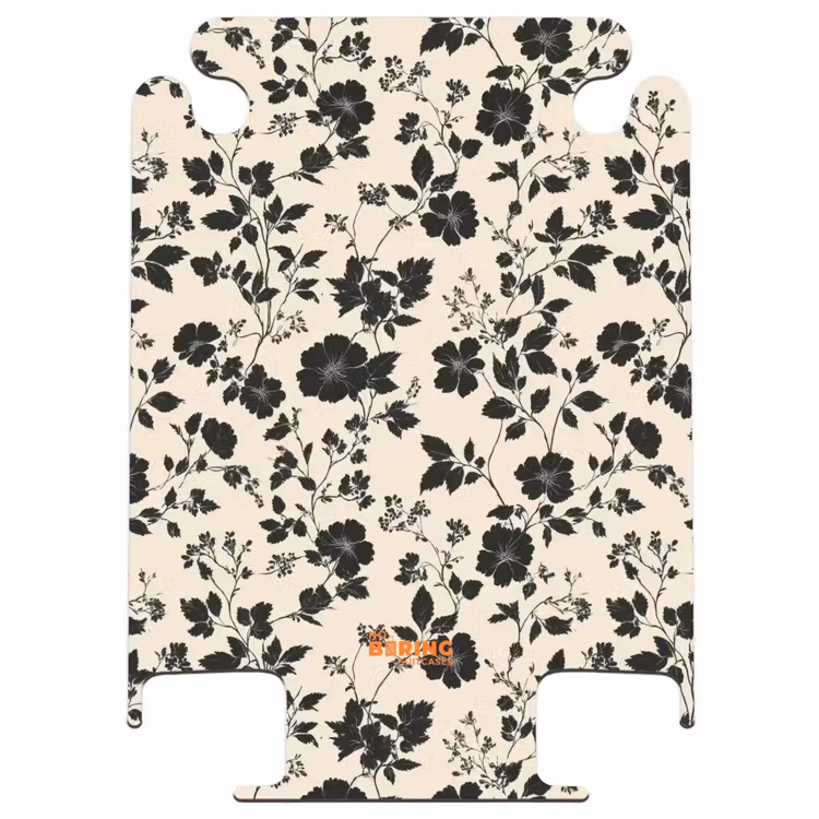 CaseSwap™ - Blumen - Muster - Schwarz — 1