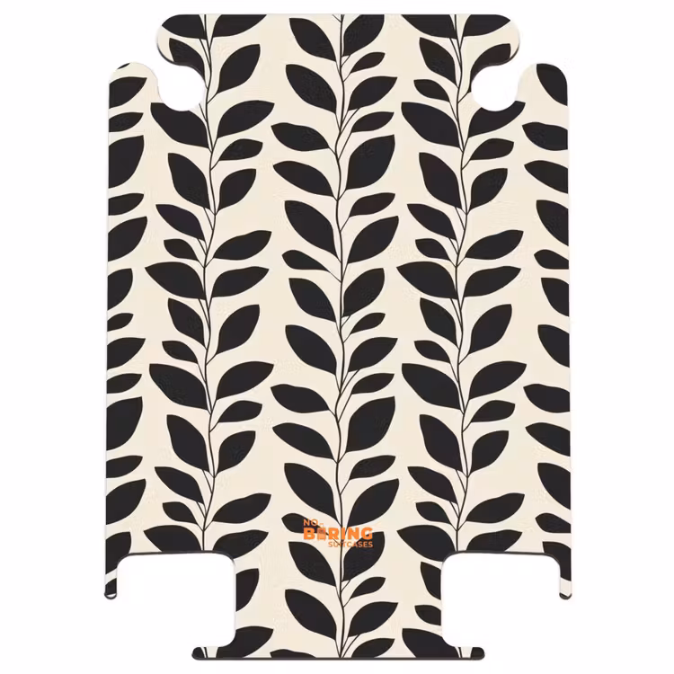 CaseSwap™ - Botanisch - Muster - Schwarz - Beige — 1