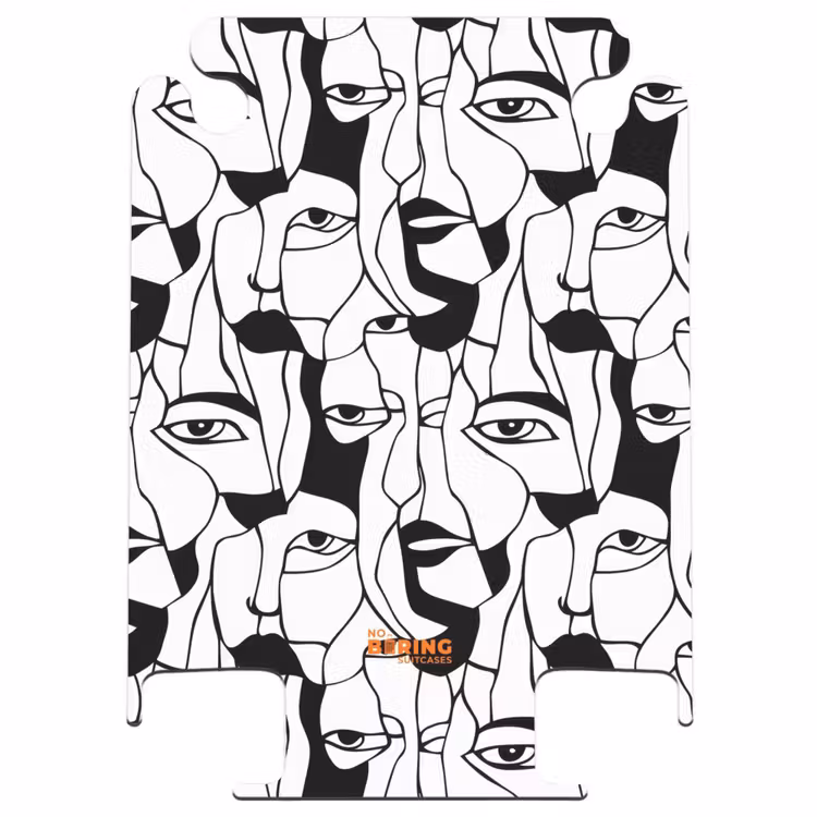 CaseSwap™ - Linien - Gesichter - Schwarz - Weiß — 1