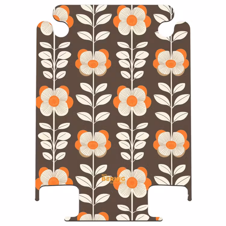 CaseSwap™ - Blumen - Retro - Braun — 1