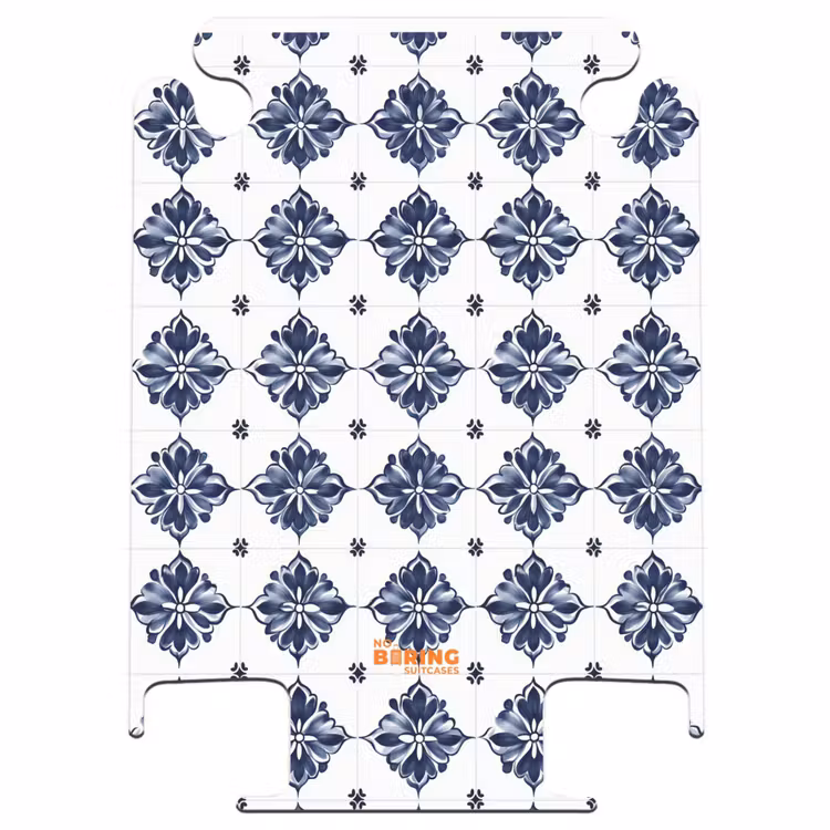 CaseSwap™ - Kachelmotiv - Blau - Weiß - Blume — 1