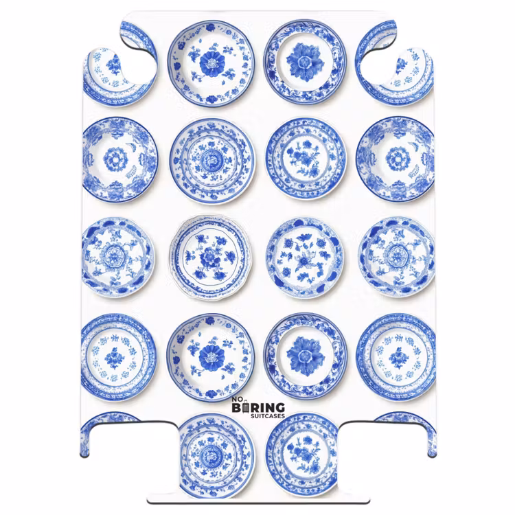 CaseSwap™ - Teller - Blumen - Muster - Blau — 1
