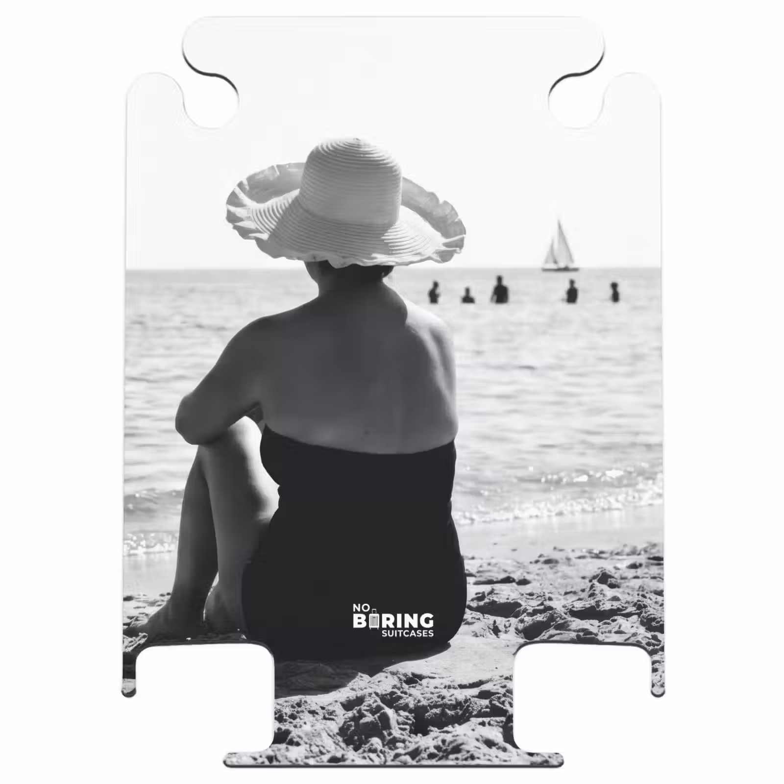 CaseSwap™ - Sonnenhut - Strand - Schwarz - Weiß — 1