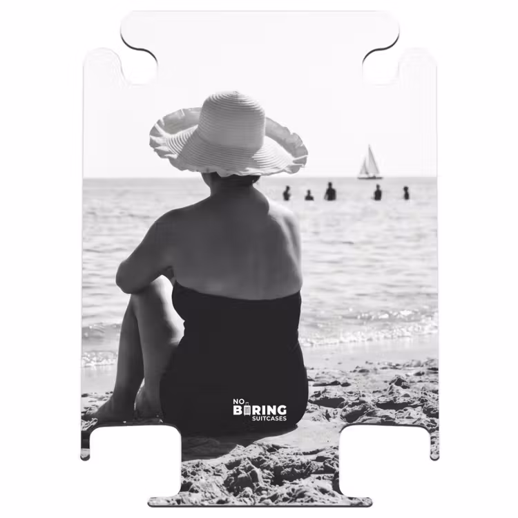 CaseSwap™ - Sonnenhut - Strand - Schwarz - Weiß — 1