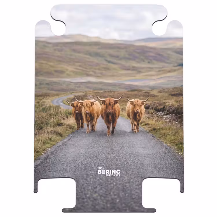 CaseSwap™ - Schottische Hochlandrinder – Straße – Landschaft – Herde — 1